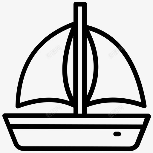 帆船游轮船图标svg_新图网 https://ixintu.com 帆船 游艇 游轮 船 运输 运输线图标