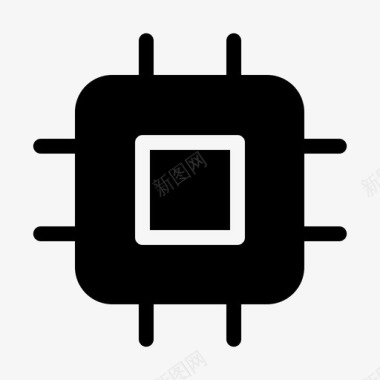 技术cpu微芯片图标图标
