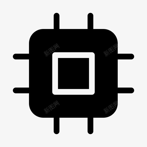 技术cpu微芯片图标svg_新图网 https://ixintu.com cpu 微芯片 技术