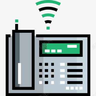 电话触点2线颜色图标图标