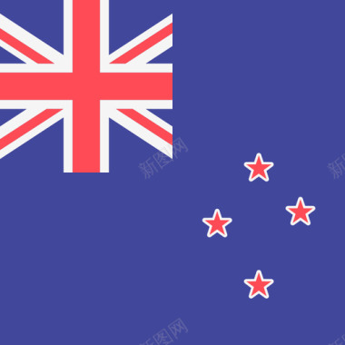 新西兰国际旗帜4广场图标图标