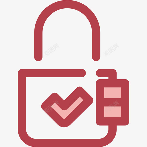 锁用户4红色图标svg_新图网 https://ixintu.com 用户4 红色 锁
