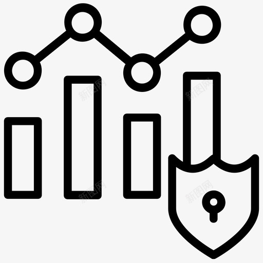 安全报告业务安全受保护评估图标svg_新图网 https://ixintu.com 业务安全 受保护评估 安全分析 安全报告 营销策略行图标