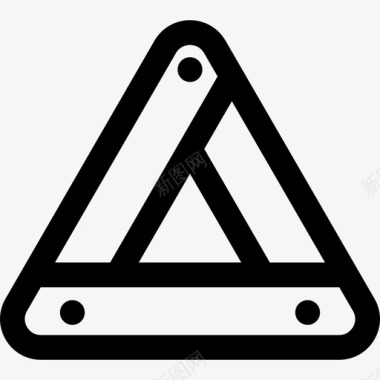 反射三角形机械元件8线性图标图标
