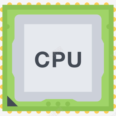 Cpu计算机数据扁平图标图标