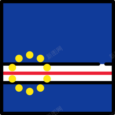 佛得角旗帜收藏3广场图标图标