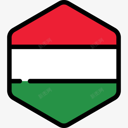 匈牙利旗帜系列5六边形图标svg_新图网 https://ixintu.com 六边形 匈牙利 旗帜系列5