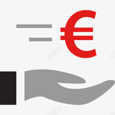 欧元商业和创业4持平图标图标