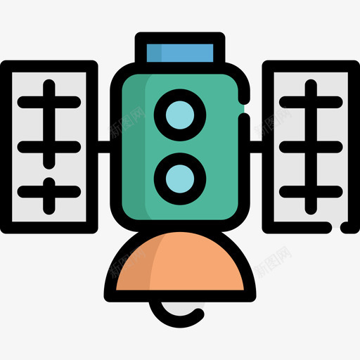 卫星科学14线性颜色图标svg_新图网 https://ixintu.com 卫星 科学14 线性颜色
