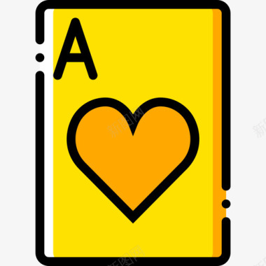 扑克赌场赌博2黄色图标图标