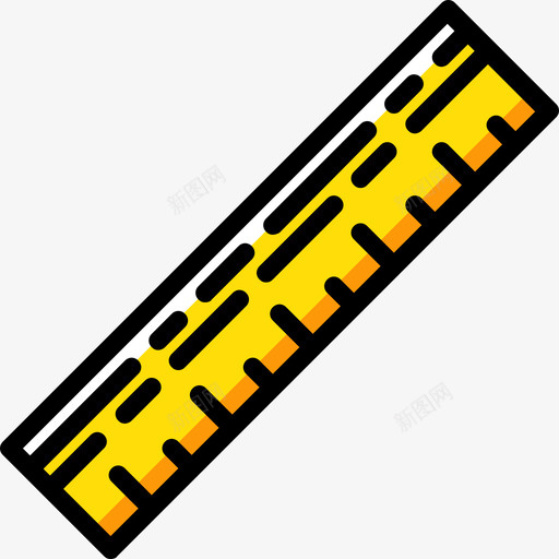 尺子结构8黄色图标svg_新图网 https://ixintu.com 尺子 结构8 黄刻度尺 黄色