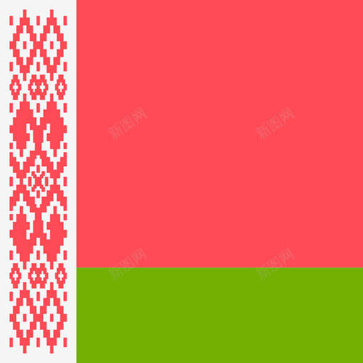 白俄罗斯国际旗帜4广场图标svg_新图网 https://ixintu.com 国际旗帜4 广场 白俄罗斯