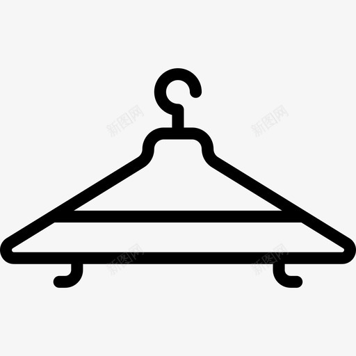 衣架女性配件线性图标svg_新图网 https://ixintu.com 女性配件 线性 衣架
