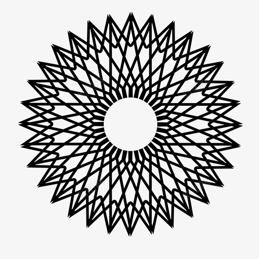 轮廓花抽象艺术图标svg_新图网 https://ixintu.com 伊斯兰 基础 抽象 抽象创作 艺术 轮廓花