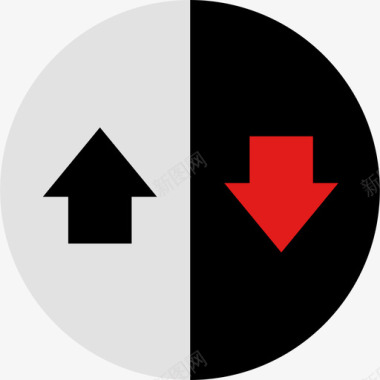 箭头信息图形红色扁平图标图标