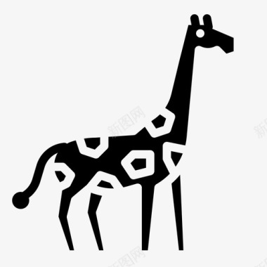 长颈鹿动物生命图标图标