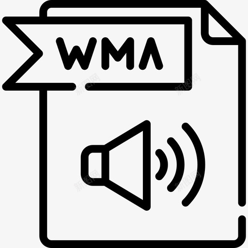 Wma文件文件夹3线性图标svg_新图网 https://ixintu.com Wma 文件文件夹3 线性