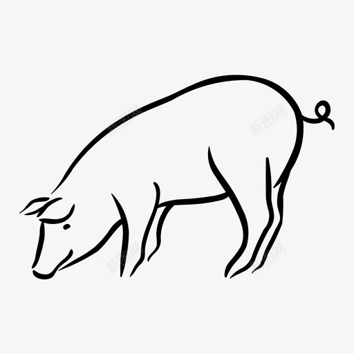 猪动物农场图标svg_新图网 https://ixintu.com 农场 动物 宠物 猪 猪肉