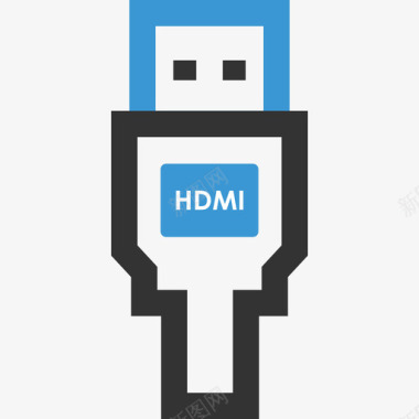 Hdmi电子和设备2边框颜色图标图标