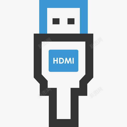 Hdmi电子和设备2边框颜色图标svg_新图网 https://ixintu.com Hdmi 电子和设备2 边框颜色