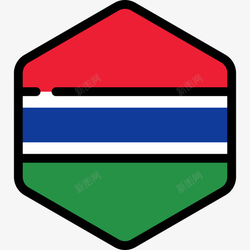 冈比亚旗帜系列5六边形图标svg_新图网 https://ixintu.com 六边形 冈比亚 旗帜系列5