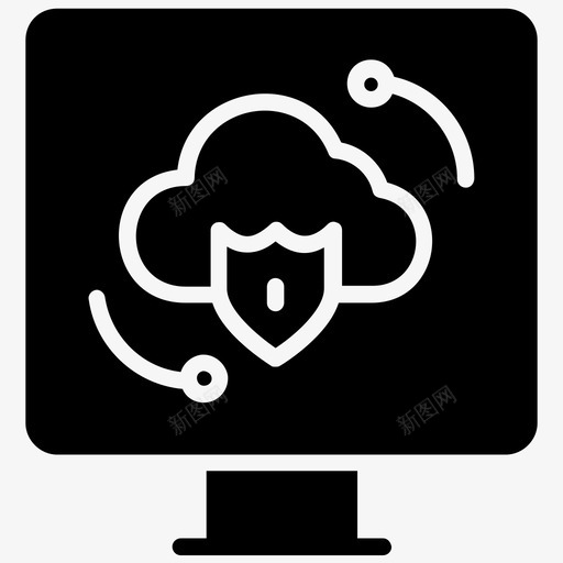 云安全云同步数据安全图标svg_新图网 https://ixintu.com 云同步 云安全 互联网技术 数据安全 数据更新 网络抢劫 黑客字形图标
