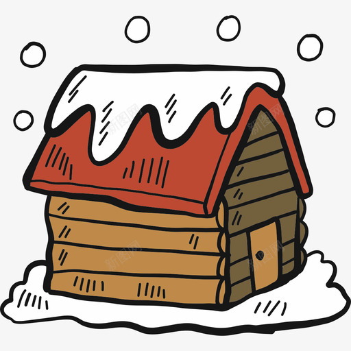 房子圣诞32彩色图标svg_新图网 https://ixintu.com 圣诞32 彩色 房子