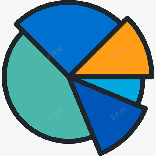 饼图电子商务13线性颜色图标svg_新图网 https://ixintu.com 电子商务13 线性颜色 饼图