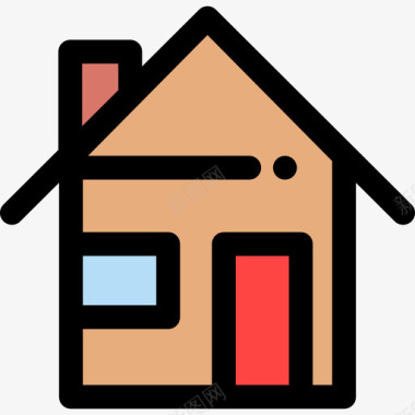 房地产家居用品11线性颜色图标图标