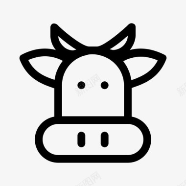 牛动物哺乳动物图标图标