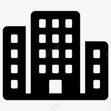 城市公寓楼房图标图标