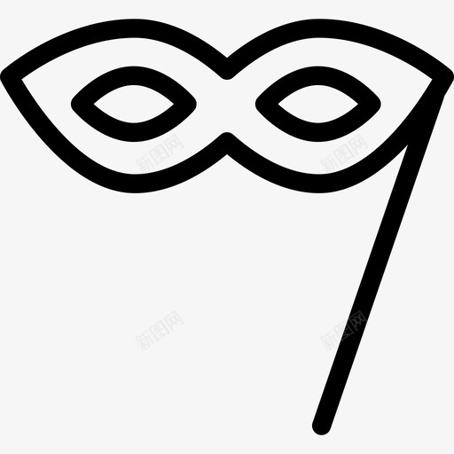眼罩节日庆典2直线型图标svg_新图网 https://ixintu.com 直线型 眼罩 节日庆典2