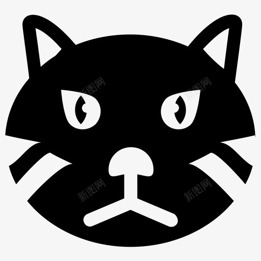 动物卡通卡通动物卡通猫图标svg_新图网 https://ixintu.com 动物卡通 卡通动物 卡通猫 可爱卡通 可爱猫脸字形图标 猫脸 猫表情