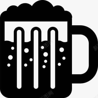 啤酒食品和饮料7固体图标图标