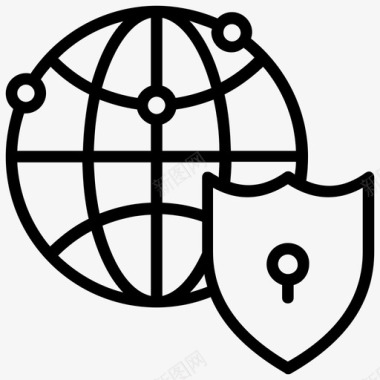 网络保护互联网保护网络安全图标图标