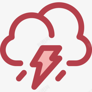 风暴27号天气红色图标图标
