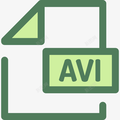 Avi文件和文件夹9verde图标svg_新图网 https://ixintu.com Avi verde 文件和文件夹9