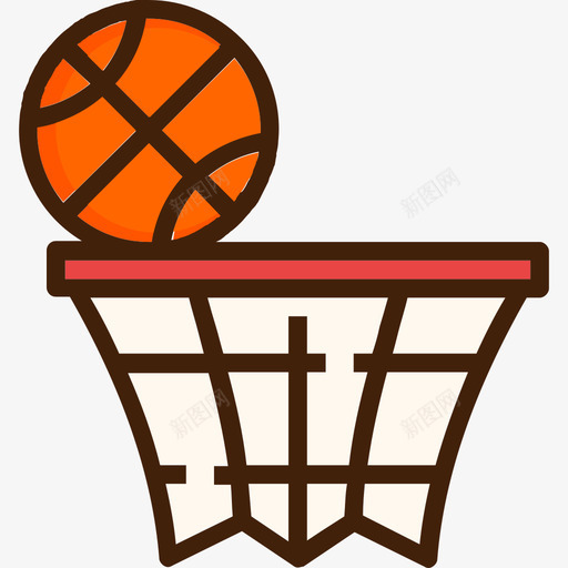 篮球学校8彩色图标svg_新图网 https://ixintu.com 学校8 彩色 篮球