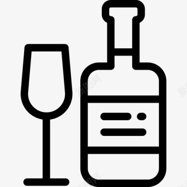 葡萄酒感恩节4直系图标图标