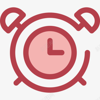 时钟时间和日期4红色图标图标