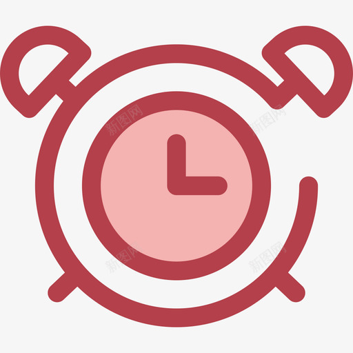 时钟时间和日期4红色图标svg_新图网 https://ixintu.com 时钟 时间和日期4 红色
