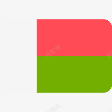 马达加斯加国际国旗6圆形矩形图标图标