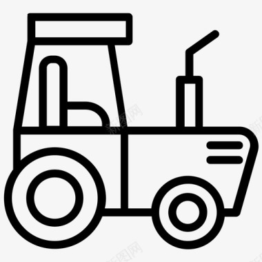 拖拉机农用拖拉机农业运输图标图标