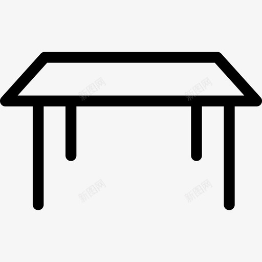 桌子家用电器和家具直线型图标svg_新图网 https://ixintu.com 家用电器和家具 桌子 直线型