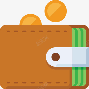 钱包扁平套装2图标图标