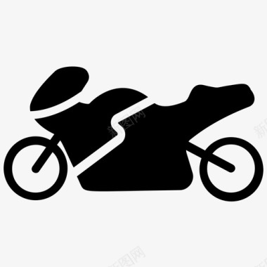 摩托车运动自行车运输图标图标