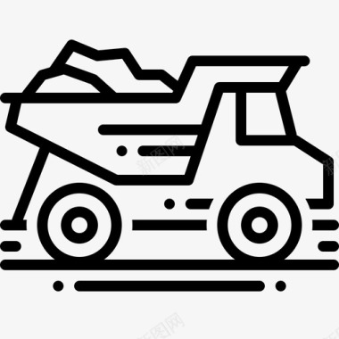 自卸车垃圾车采石场图标图标