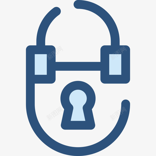锁用户2蓝色图标svg_新图网 https://ixintu.com 用户2 蓝色 锁