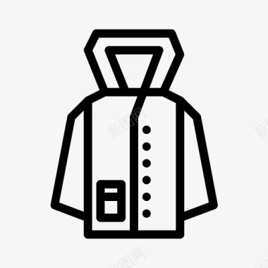 雨衣探险夹克图标图标