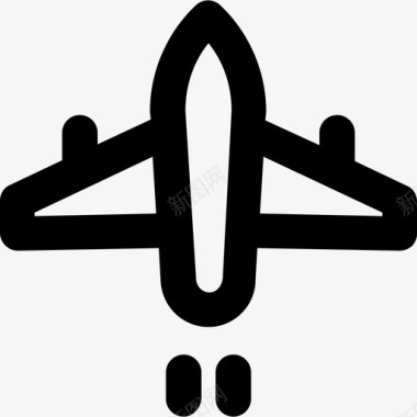 飞机旅行24粗体圆形图标图标